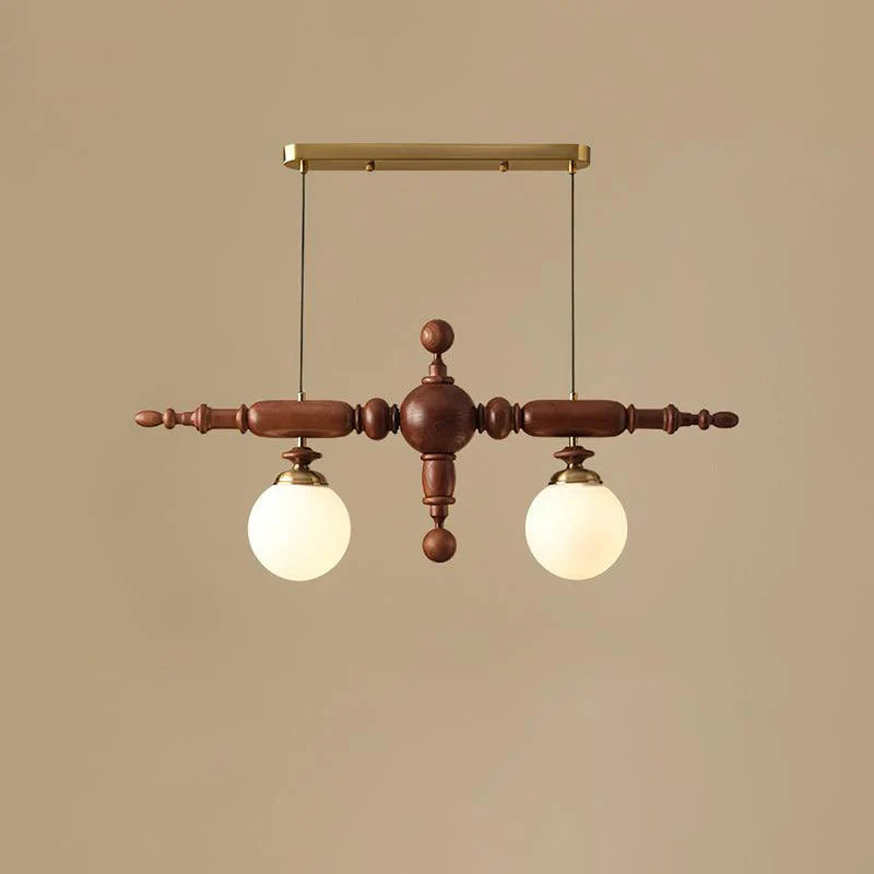 Regal Orbit Wooden Chandelier