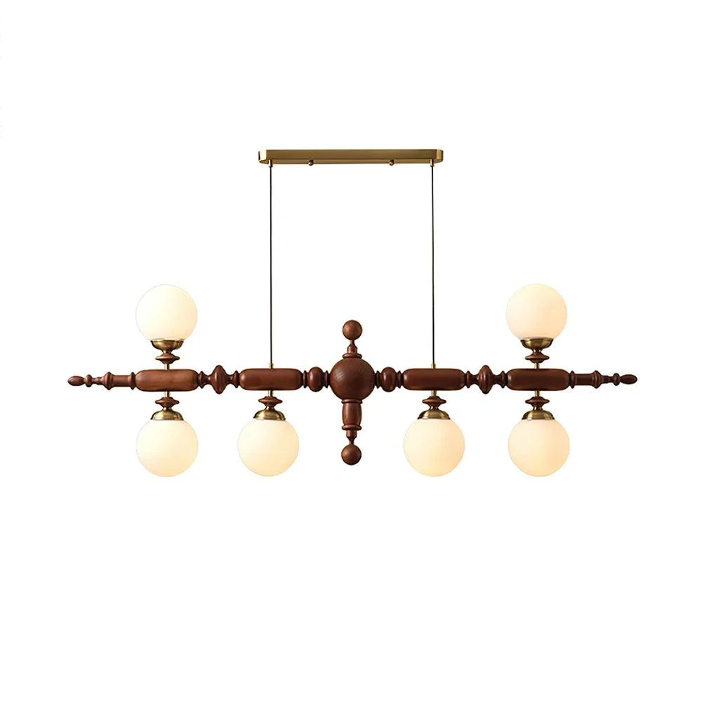 Regal Orbit Wooden Chandelier