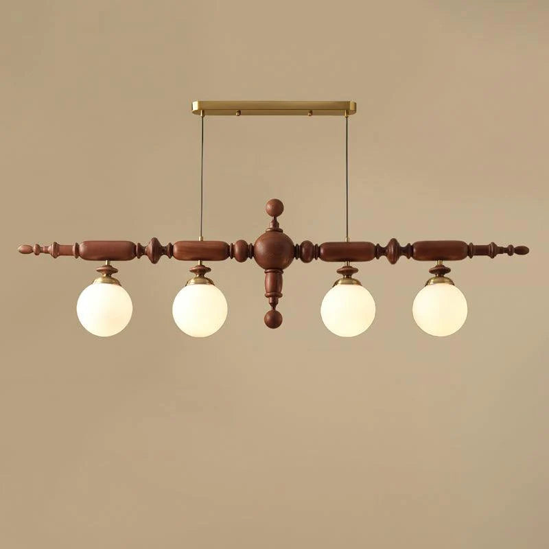 Regal Orbit Wooden Chandelier