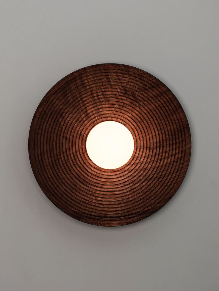 Wooden Circular Wall Light (Modern Ring Design)