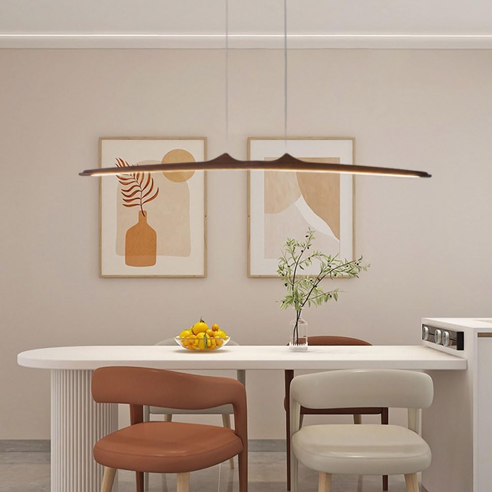 Horizon Crest Wooden Pendant Light