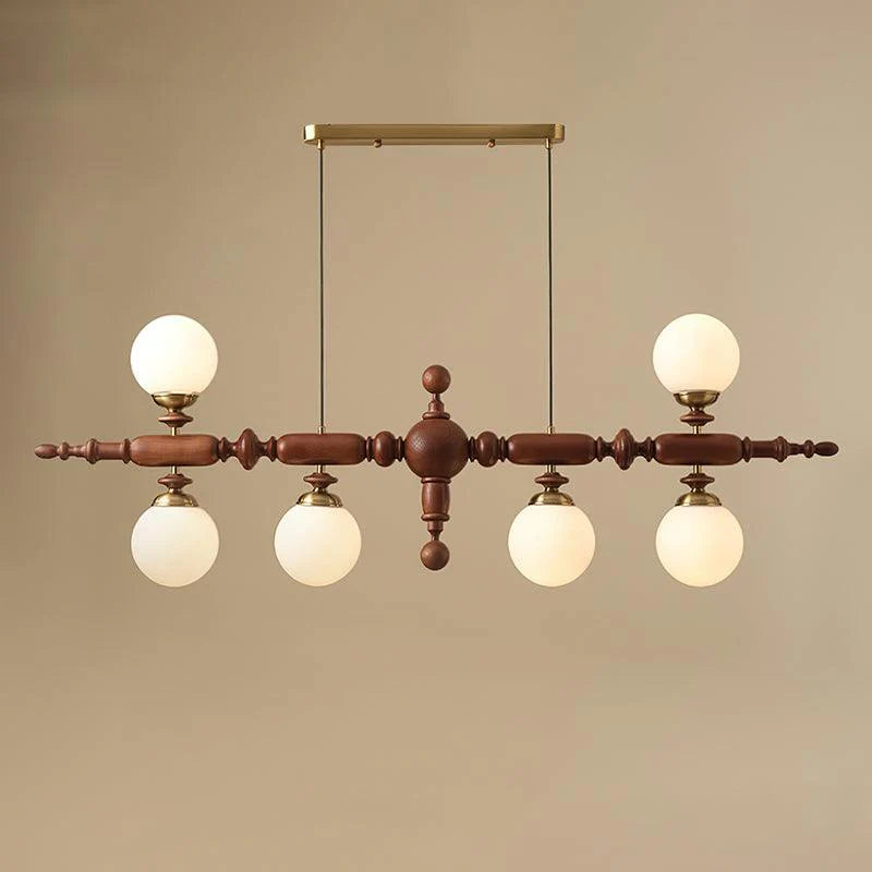 Regal Orbit Wooden Chandelier