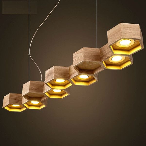 Honeycomb Cluster Pendant Light – Brahma Teak Wood