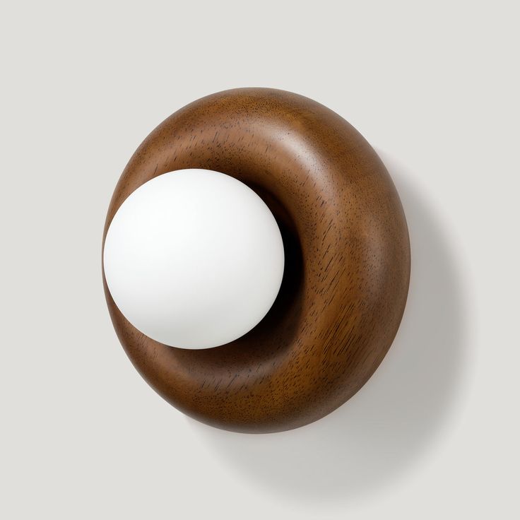 Wooden Donut Wall Light (Round Hollow Design)