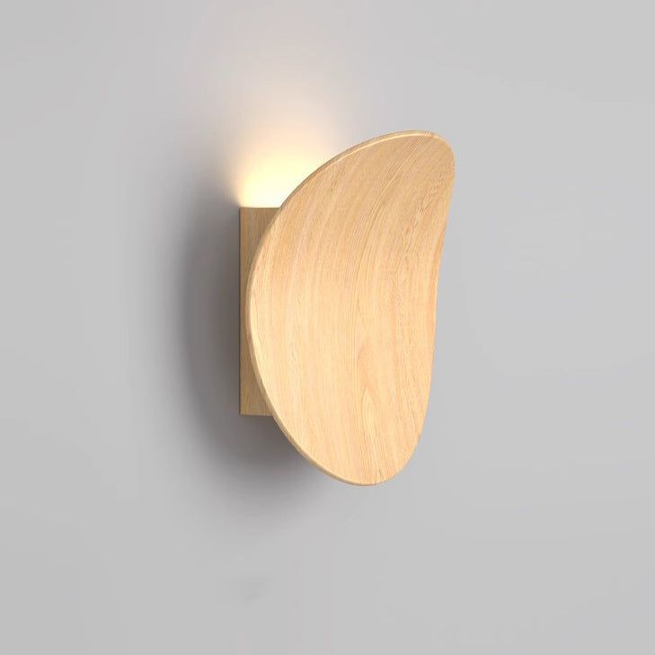 Wooden Half-Moon Wall Light (Indirect Glow Design)