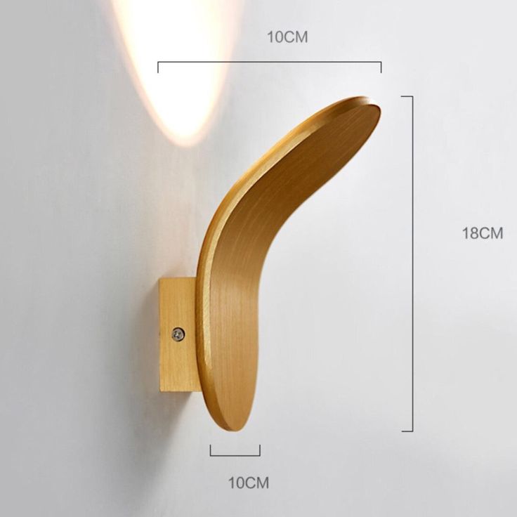 Modern Curved Wooden Wall Sconce LED Light (Up & Down Glow)