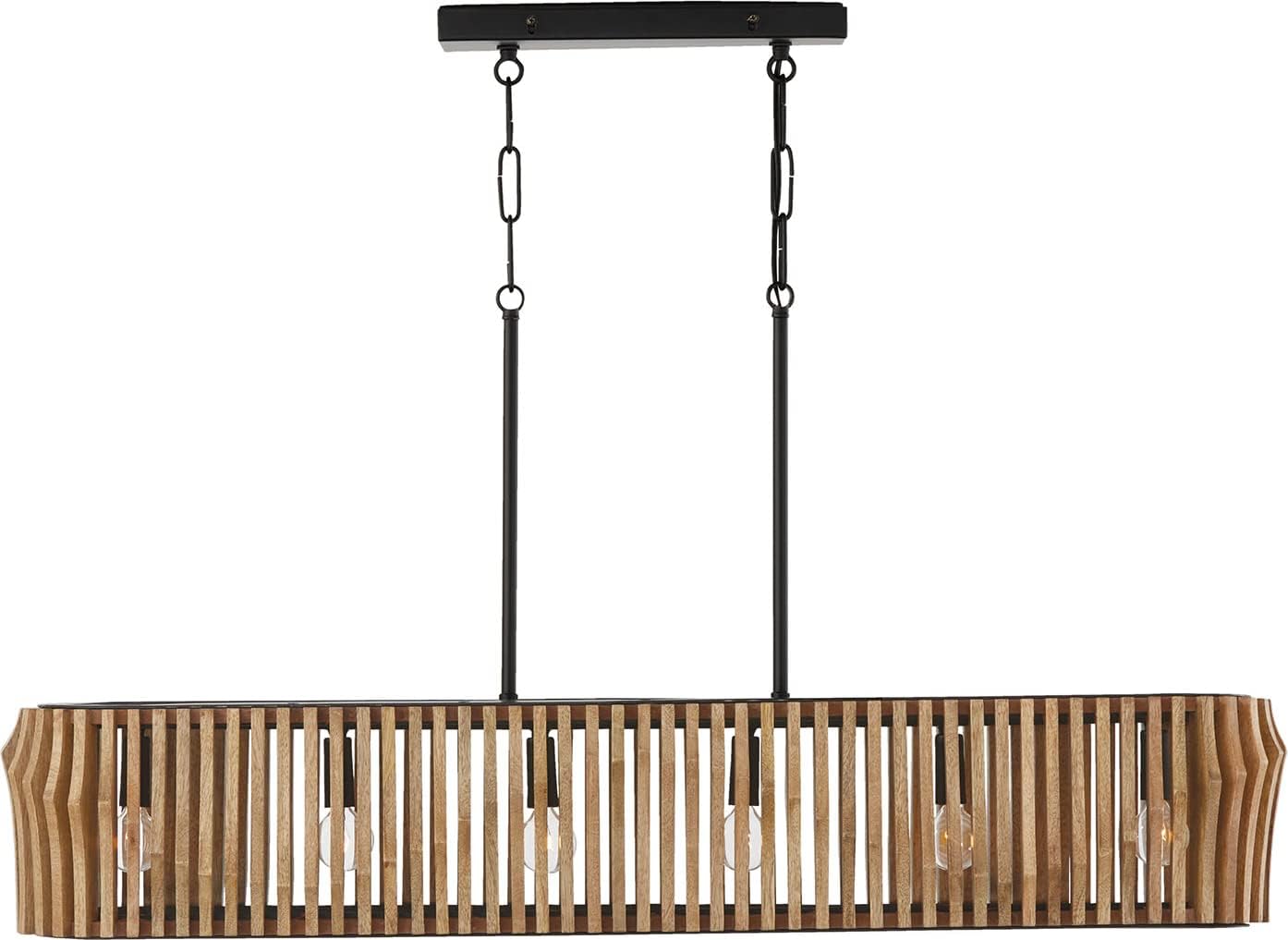Bcs lighting - 6 Light Island in Bohemian Style-7.5 Inches Tall and 41 Inches Wide,