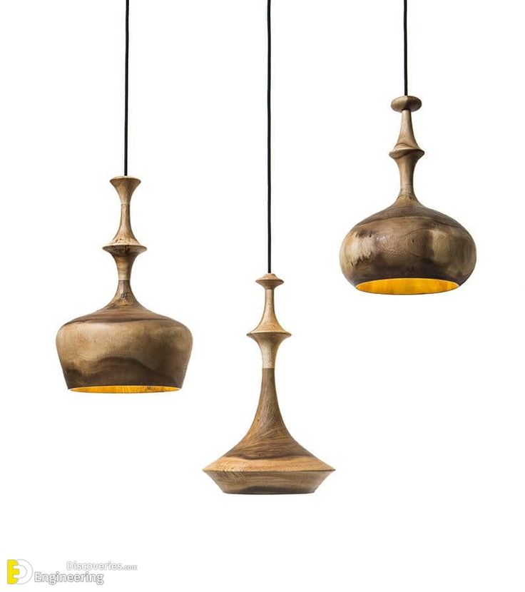 Royal Turned-Wood Pendant Set – Brahma Teak Wood