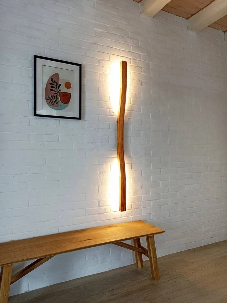 Flow Beam Brahma Teak Wood LED Wall Light