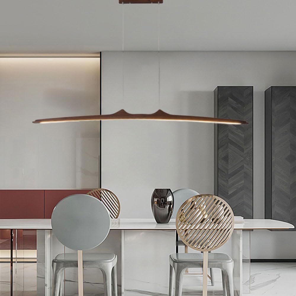 Horizon Crest Wooden Pendant Light