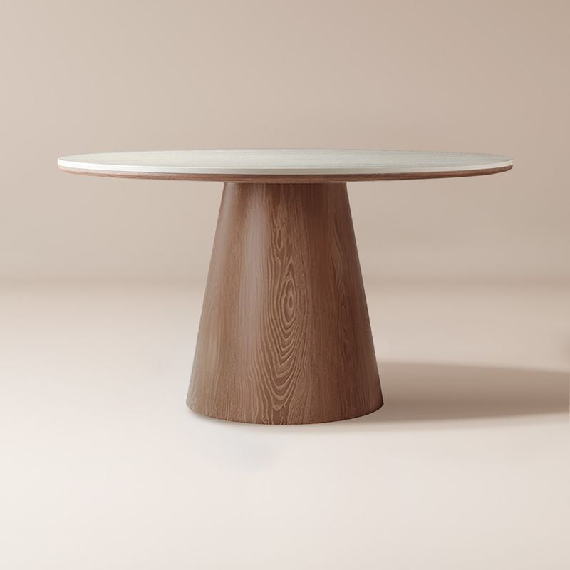 BCS Woodcraft Cone Pedestal Round Dining Table