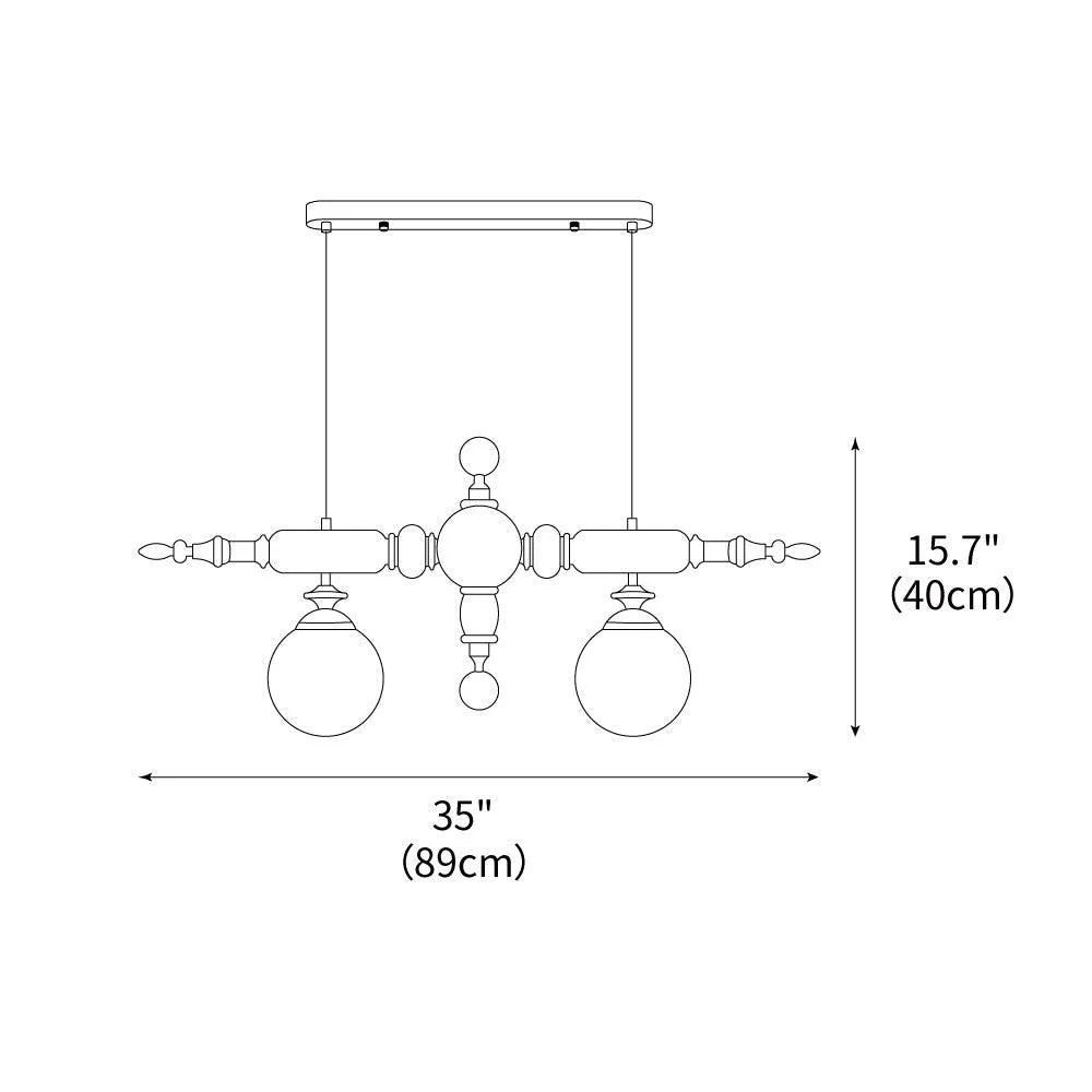Regal Orbit Wooden Chandelier