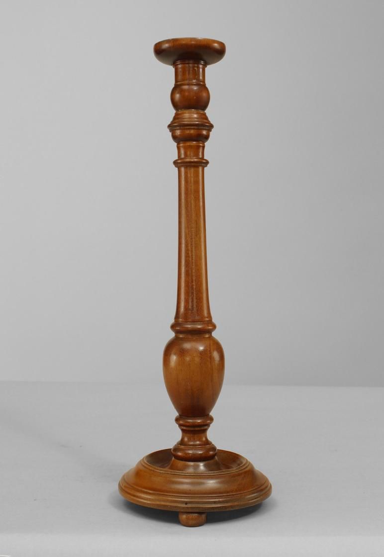 Handcrafted Vintage Wooden Candle Stand