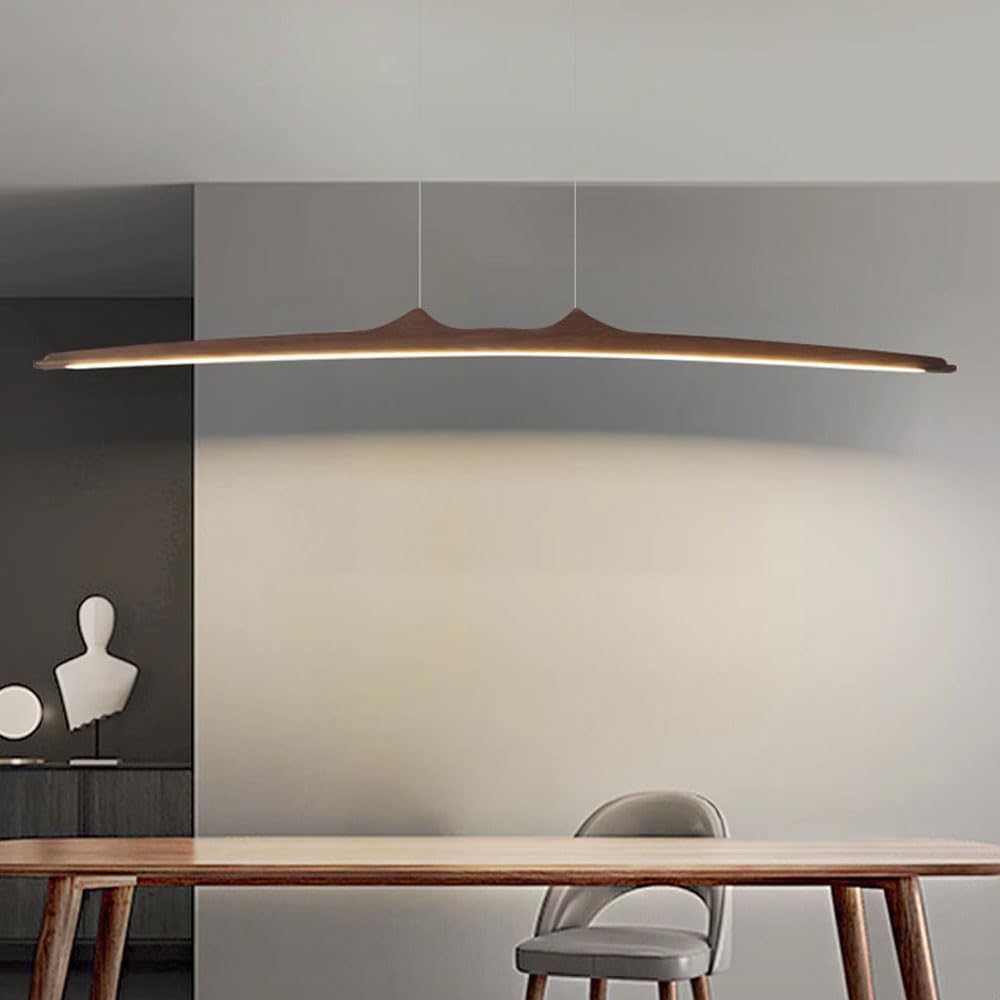Horizon Crest Wooden Pendant Light