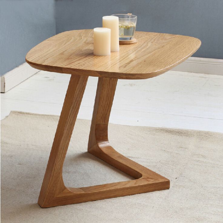 C-Frame” Wooden Side Table