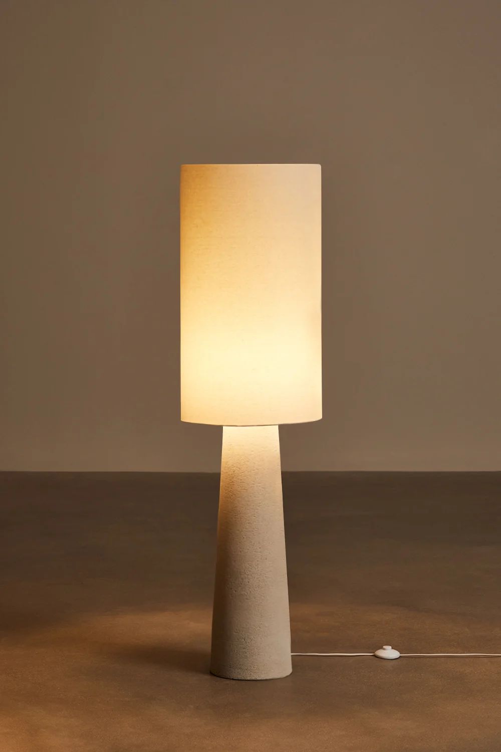 BCS Minimal Cone Wooden Floor Lamp (Without Shade)