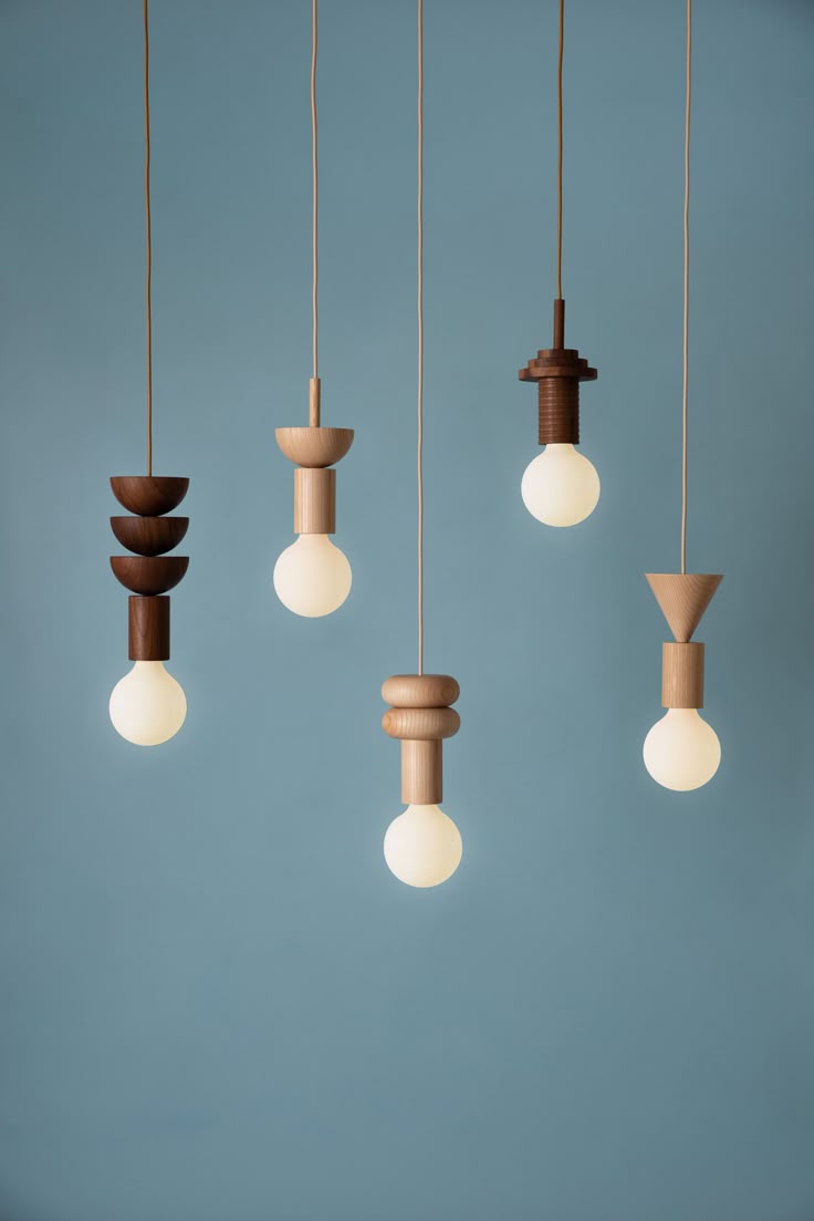 Teak Geometric Pendant Collection – Brahma Teak Wood