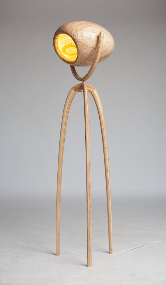 Brahma Teak Tripod Spotlight Floor Lamp (Modern Retro Design)