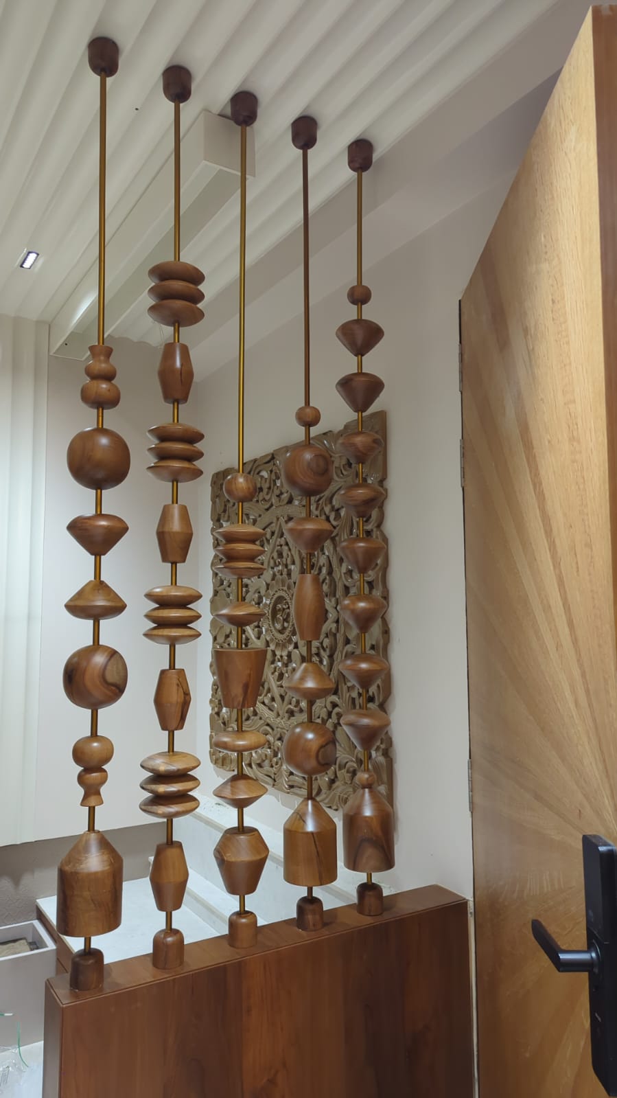 Luxury Brahma Teak Wood Beads Partition Divider