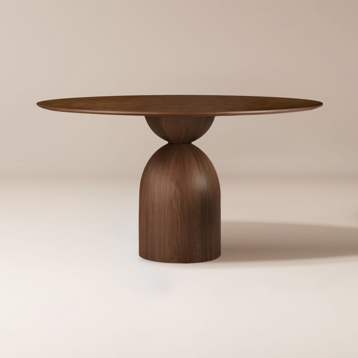 BCS Woodcraft Globe Base Round Dining Table