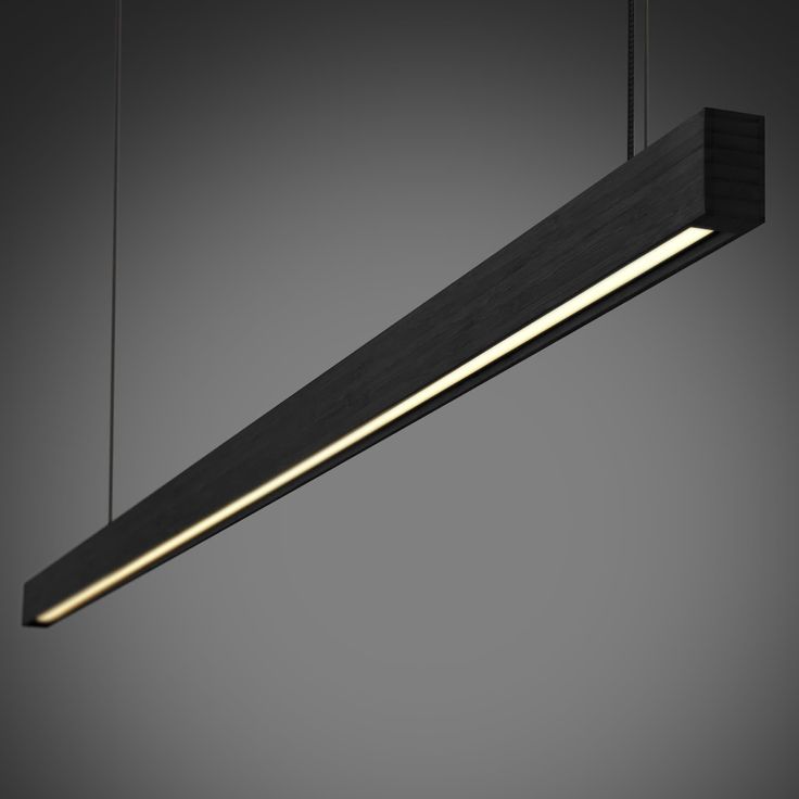 Black Linear Beam Pendant Light – Brahma Teak Wood