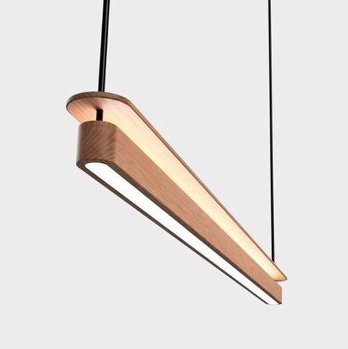 Aero-Curve Linear Pendant Light – Brahma Teak Wood