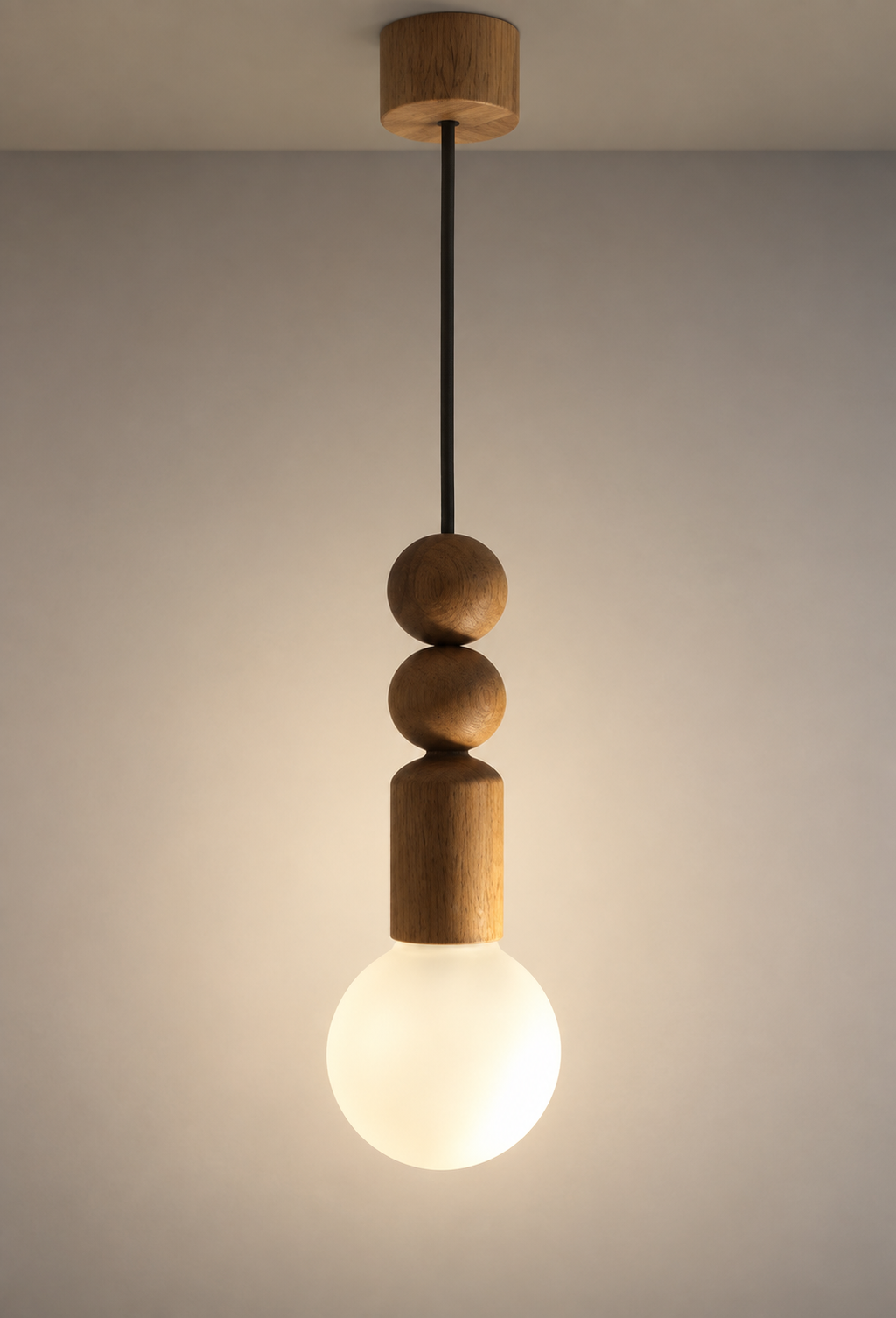 Teak Bead Globe Pendant Light – Brahma Teak Wood