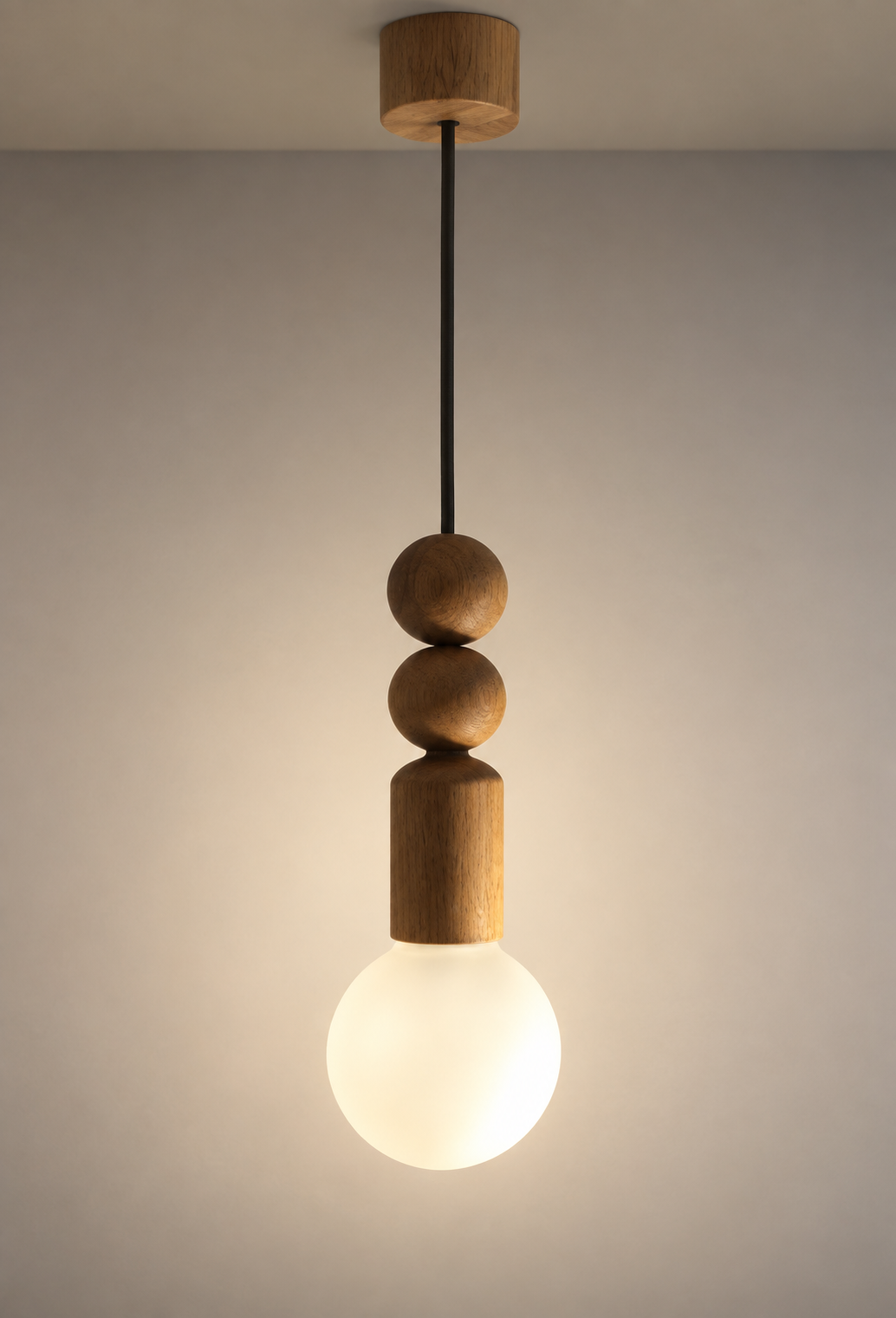 Teak Bead Globe Pendant Light – Brahma Teak Wood