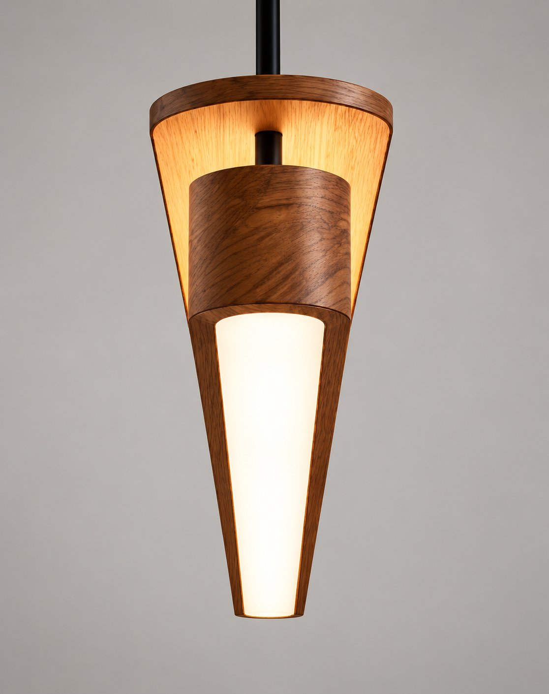 Aero-Curve Linear Pendant Light – Brahma Teak Wood