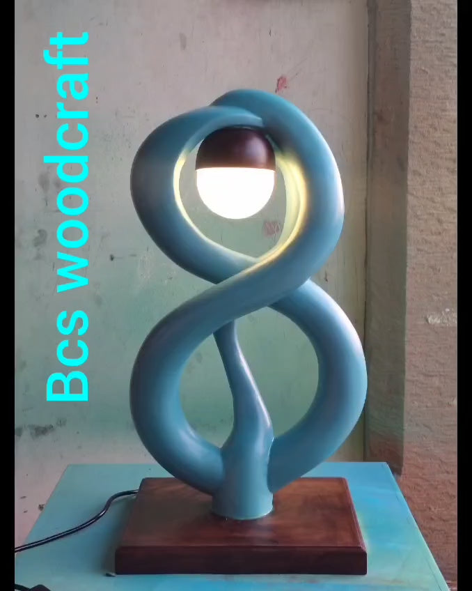 BCS Infinity Aura Wooden Designer Table Lamp