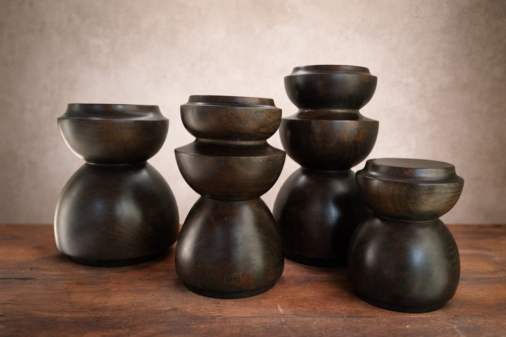 BCS Brahma Teak Wood Totem Set (Black Matte Harmony Series)
