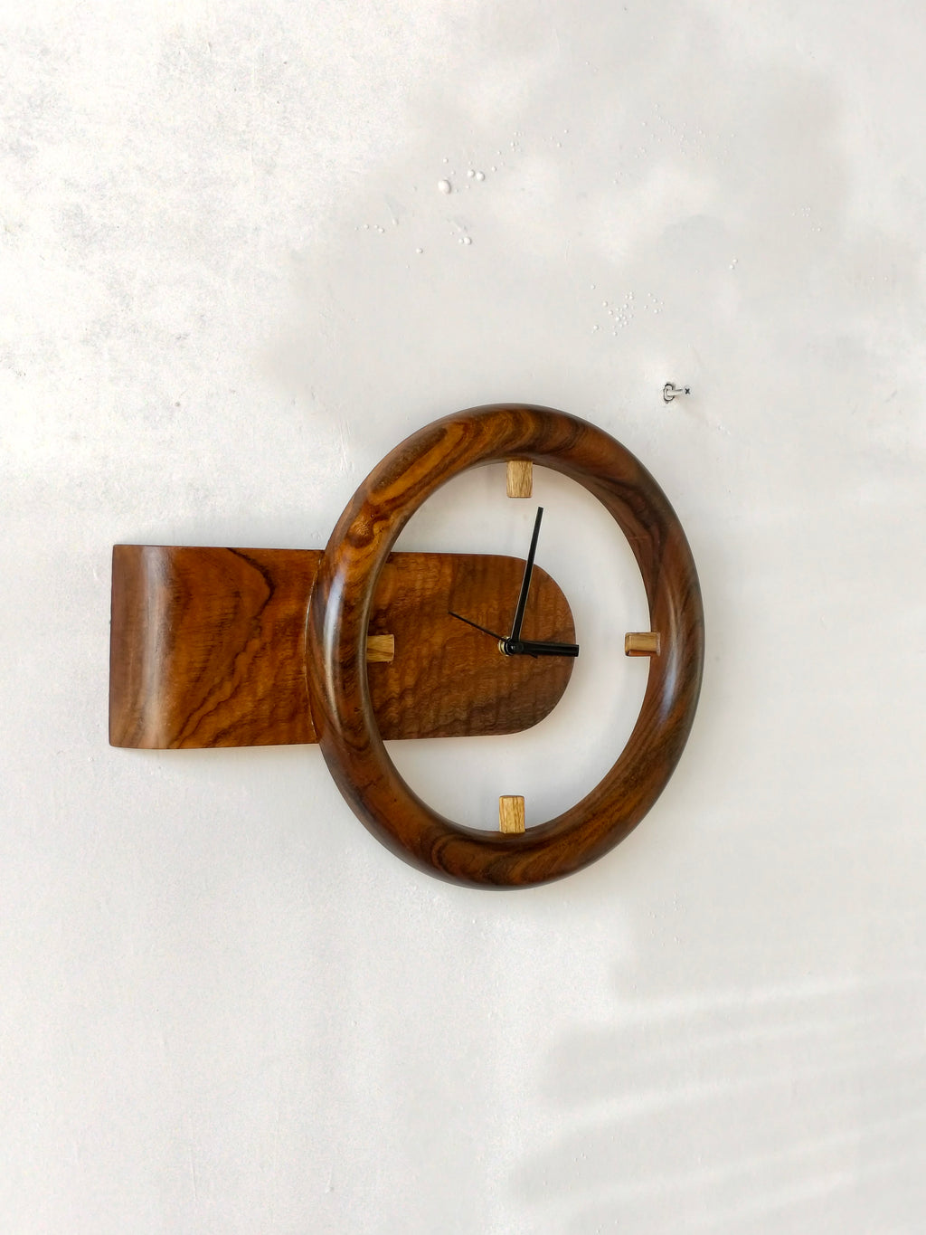 3D Floating Wooden Wall Clock