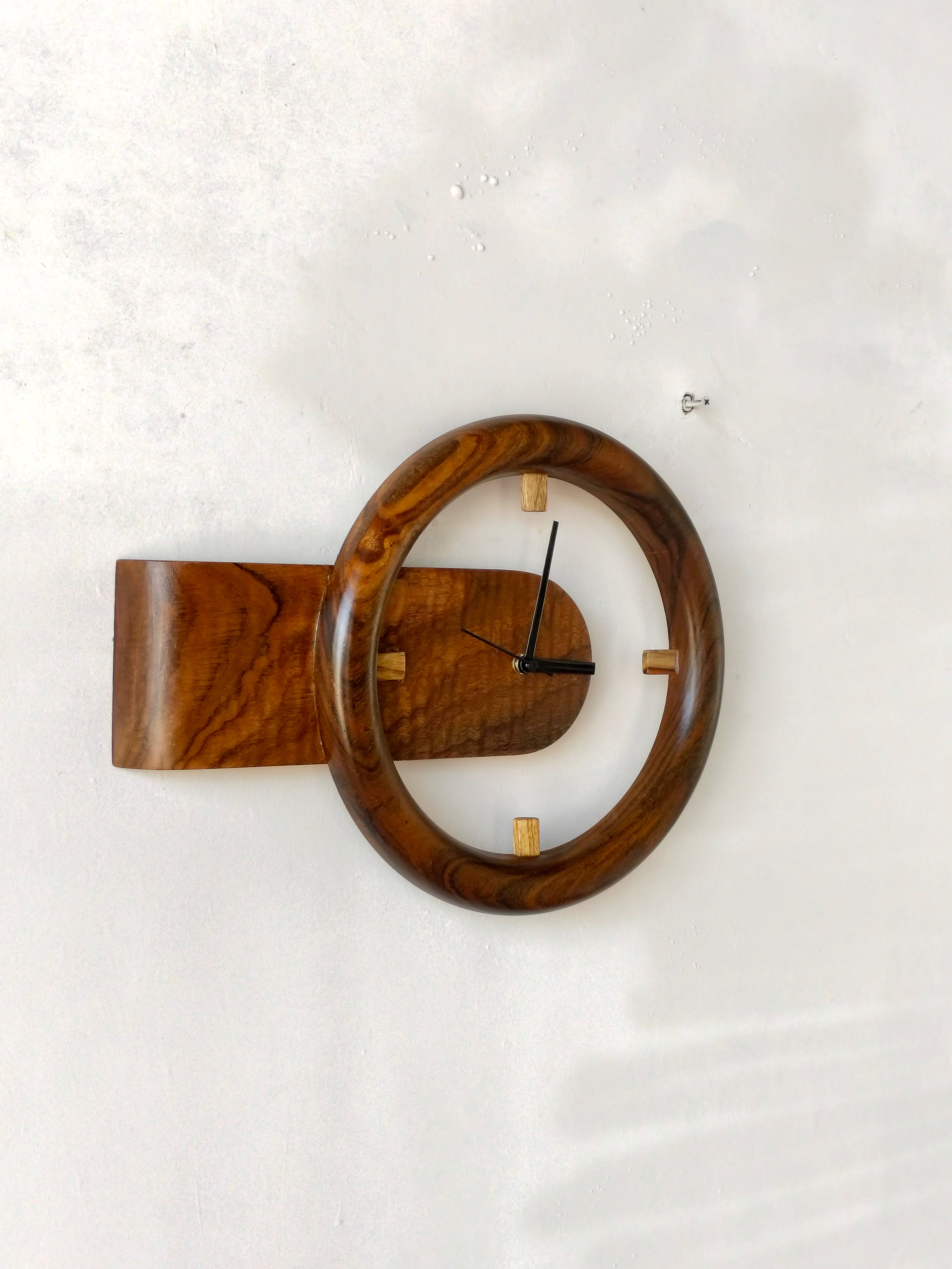 3D Floating Wooden Wall Clock