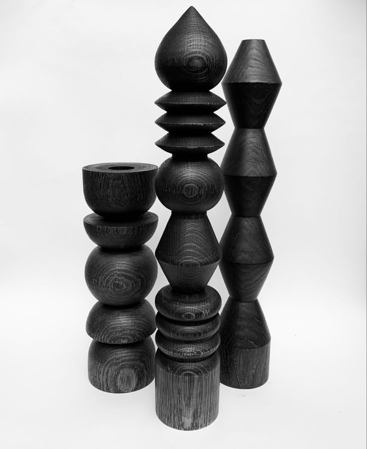 BCS Brahma Teak Wood Geometric Totem Set (Architect Series)
