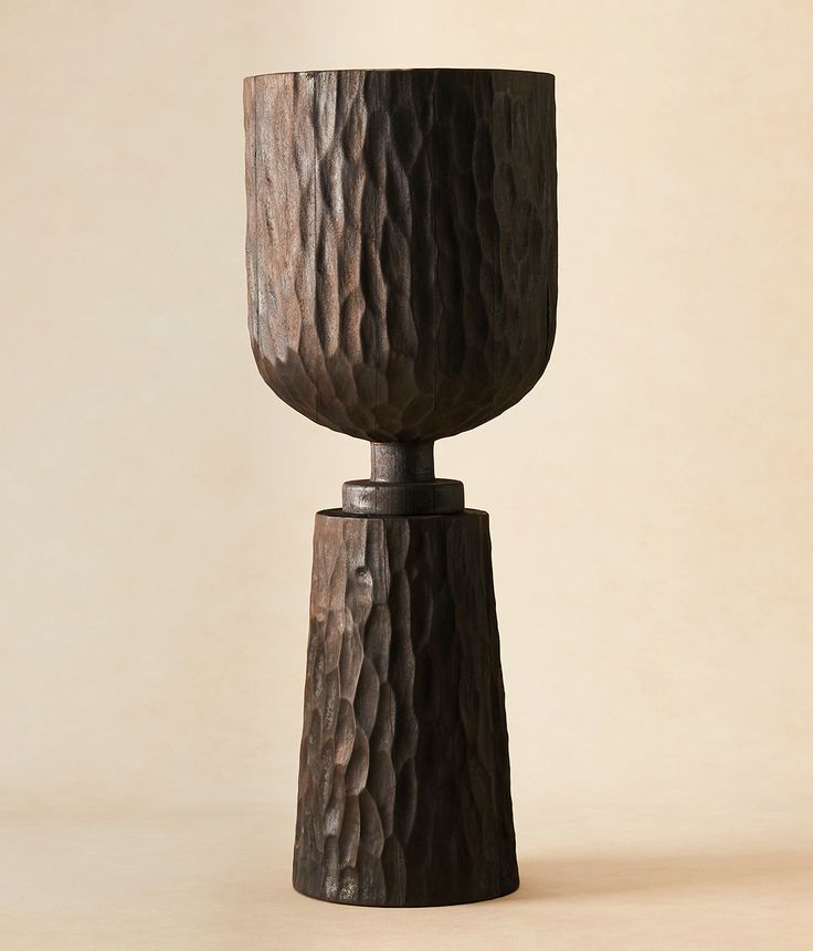 BCS Brahma Teak Wood Hand-Carved Totem (Textura Series)