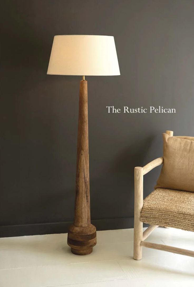 BCS Rustic Tapered Floor Lamp